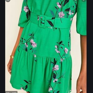 Floral Belted Flounce Shift Dress, only wore once